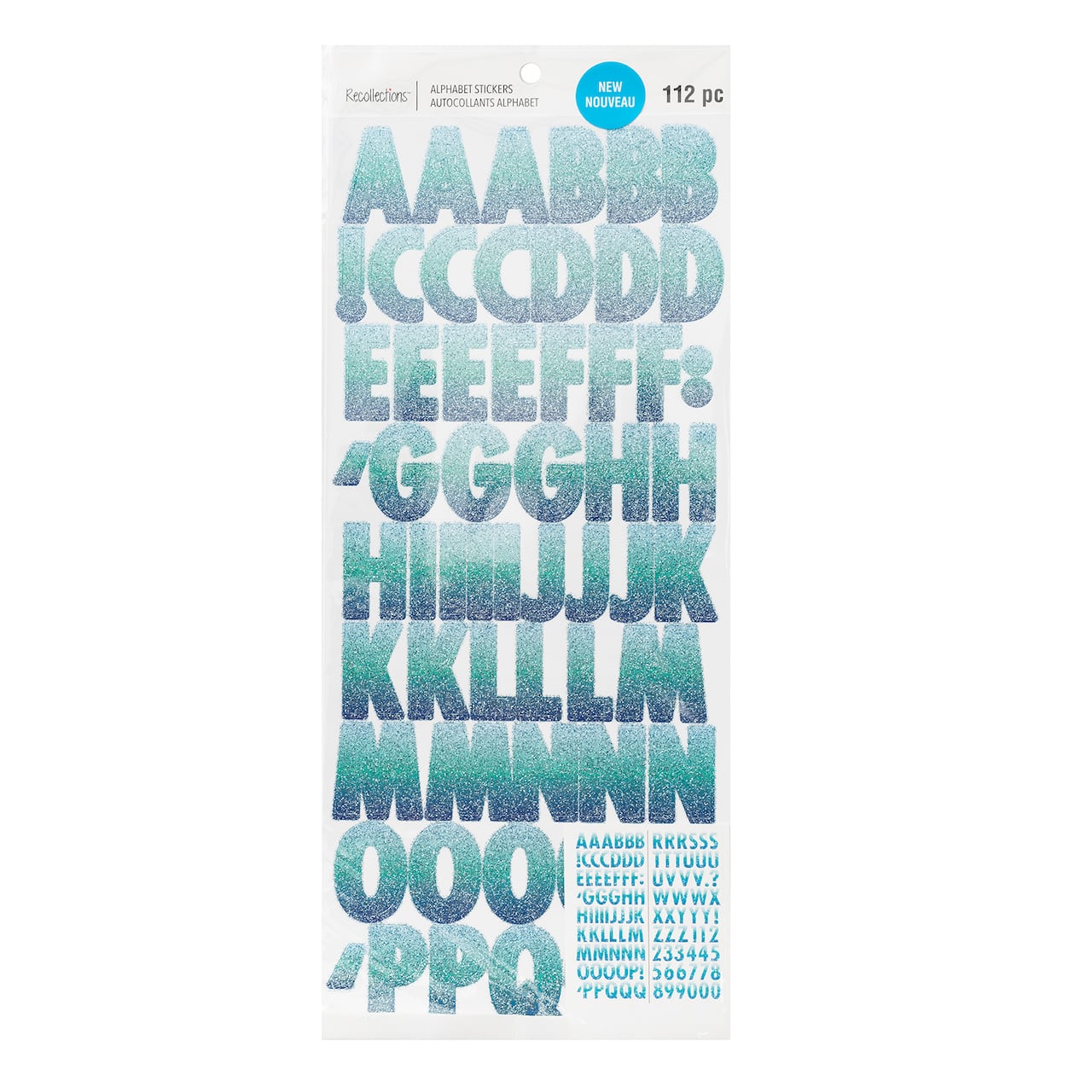 Blue Glitter Ombre Alphabet Stickers by Recollections&#x2122;